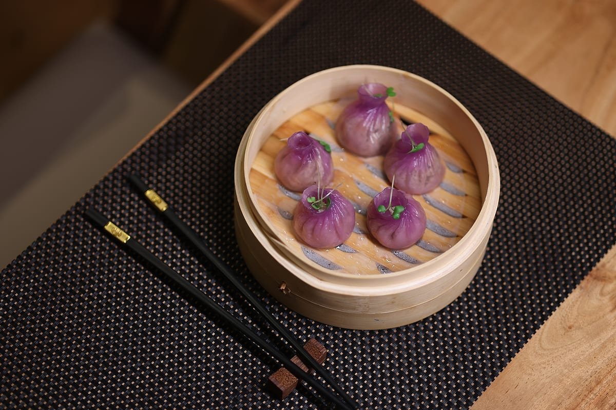 Dim sum, steamed in bamboo