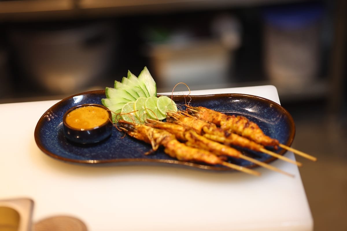 Skewers leaving the kitchen
